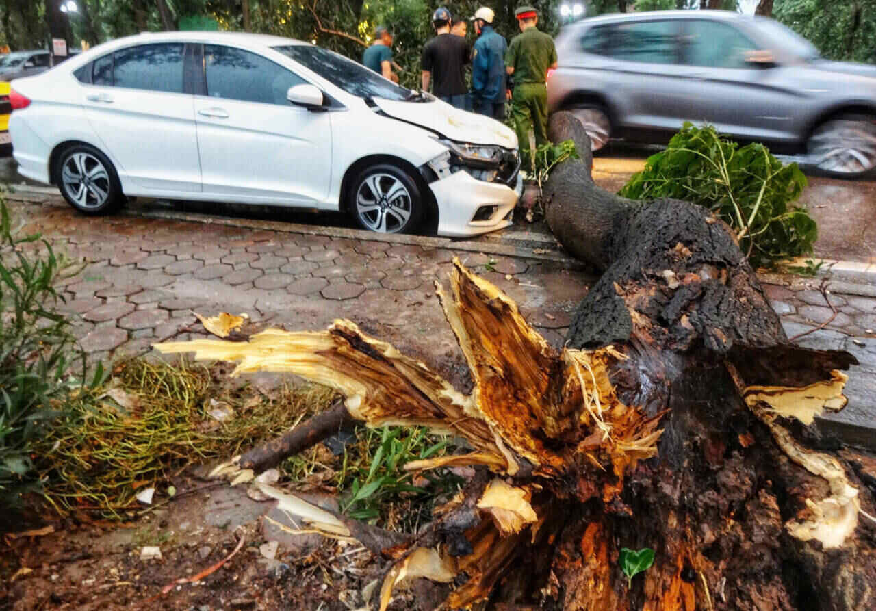 El pronostico del tiempo en Hanoi 3 dias a la lluvia es muy pesado debido a la influencia de la tormenta No. 3 de la wipha. Foto: para el