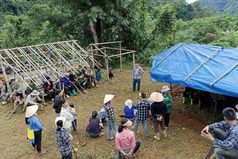 Xa Na Meo dung lan tam, san sang cho phuong an di dan, dam bao an toan cho nguoi dan truoc bao so 3. Anh: Duc Do