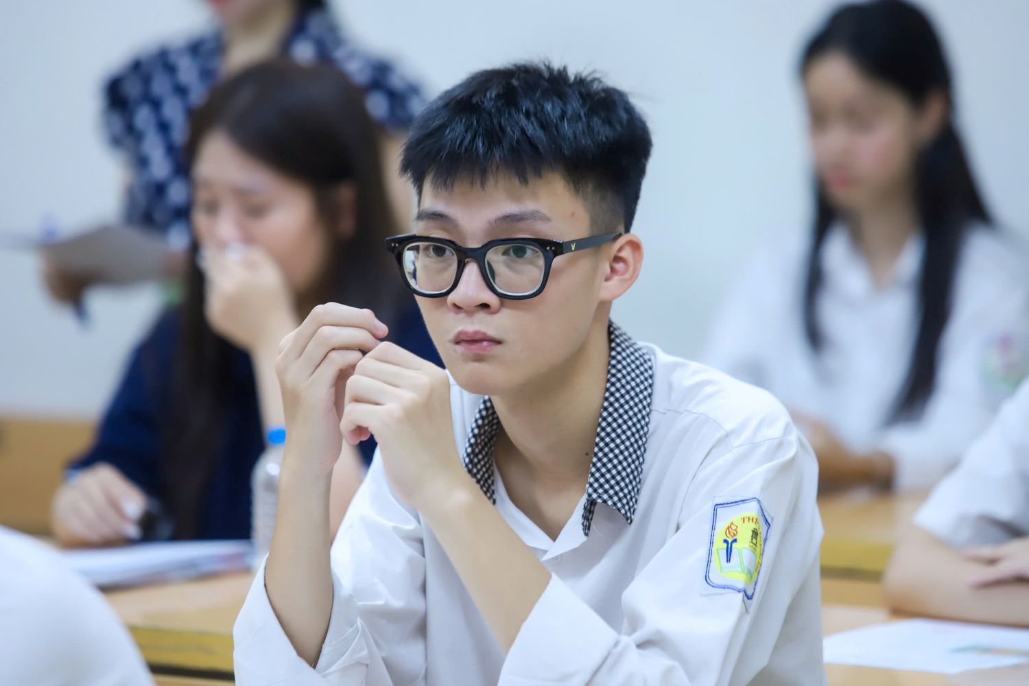 Los candidatos participaron en el examen de graduacion de la escuela secundaria en 2025. Foto: Van Trang