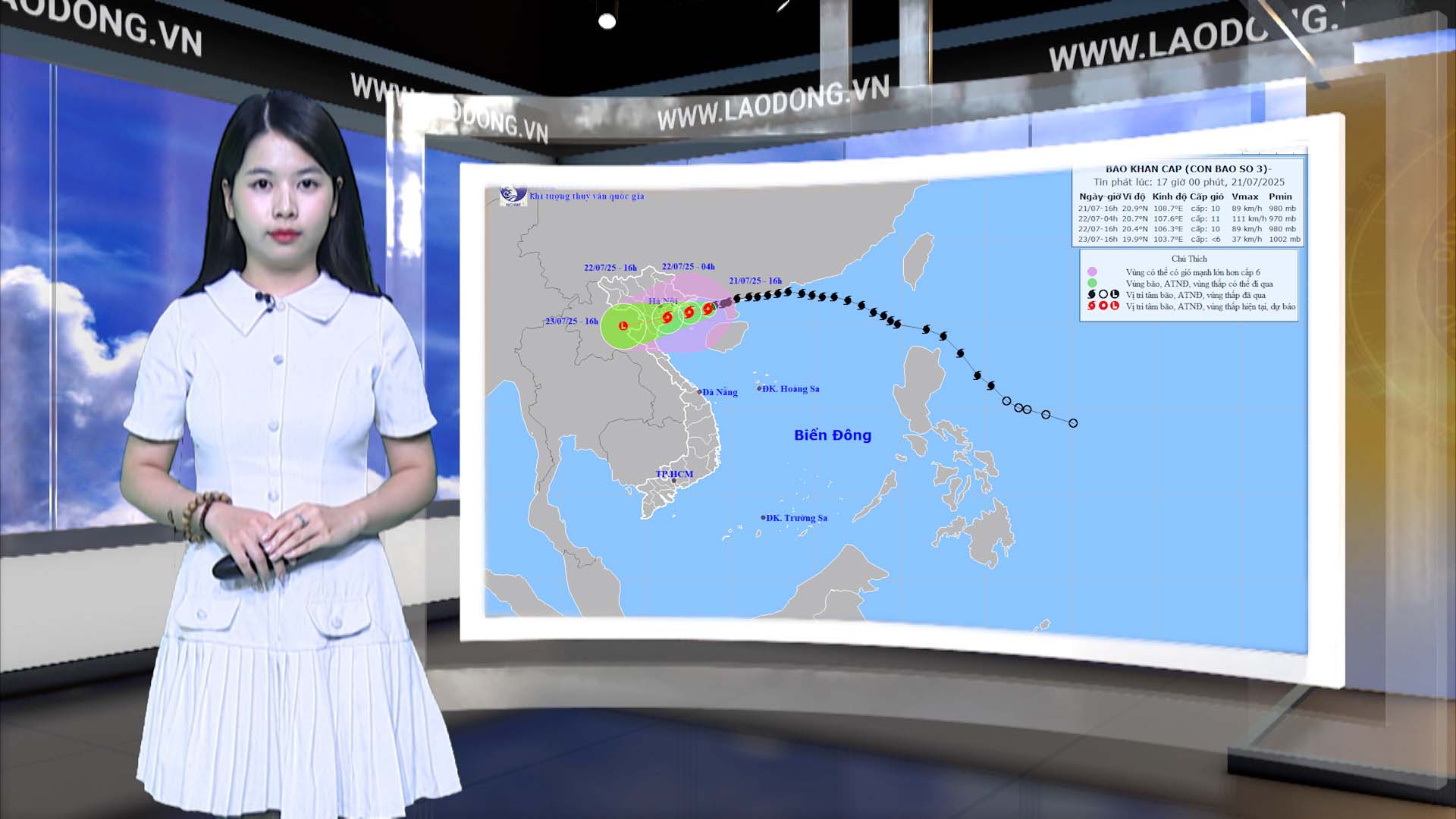 Weather forecast for tonight and tomorrow, July 22