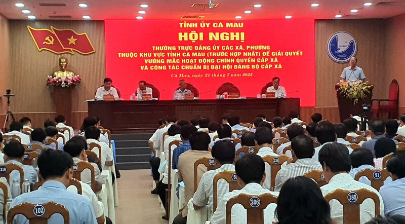 Ban thuong vu Tinh  uy Ca Mau thao go kho khan sau 21 ngay van hanh chinh quyen 2 cap. Anh: Nhat Ho