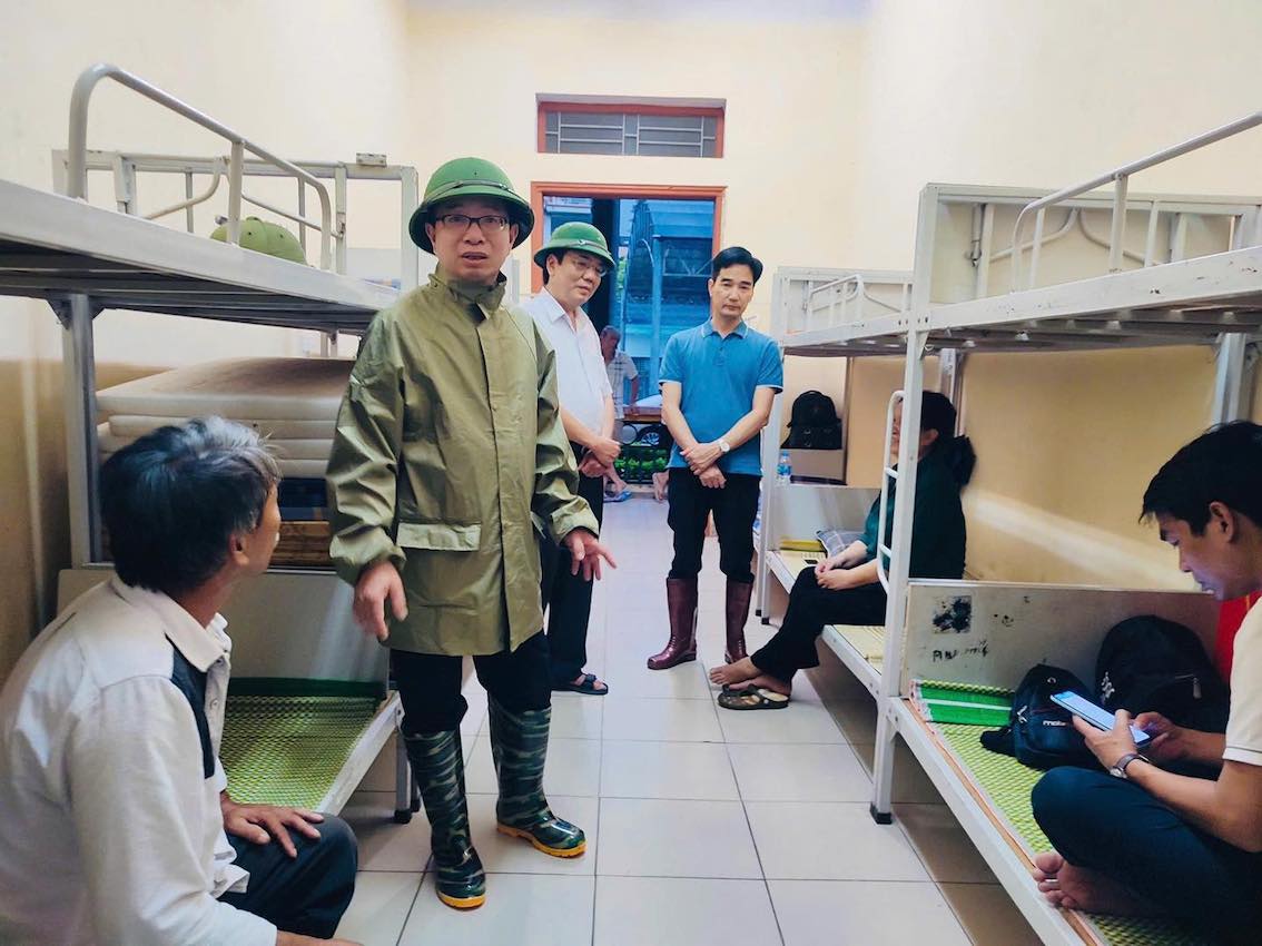 ハイホンは、Wiphaに対応して、人々を安全な場所に積極的に避難させました。写真：Le Thanh Nghi Ward