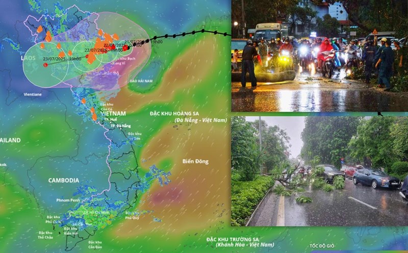 Forecast of heavy rain and strong winds due to storm No. 3 in Hanoi