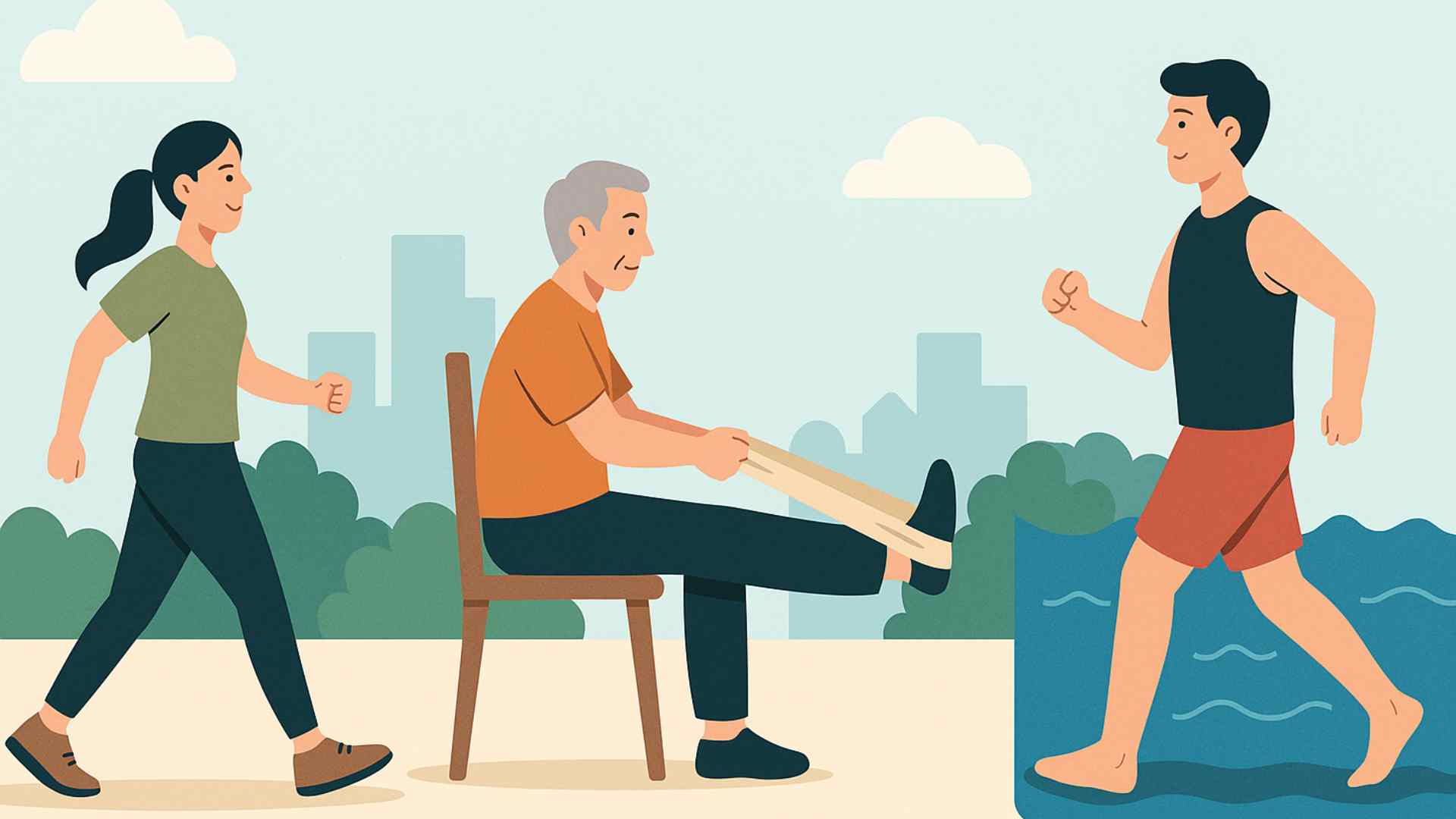 3 exercises for gout patients. Graphic photo: Hoang Loc