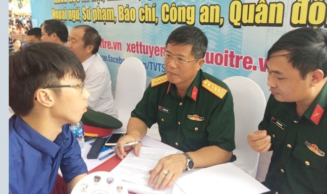 The floor score of one major of the Academy of cryptography is 24. Photo: Oanh Tran