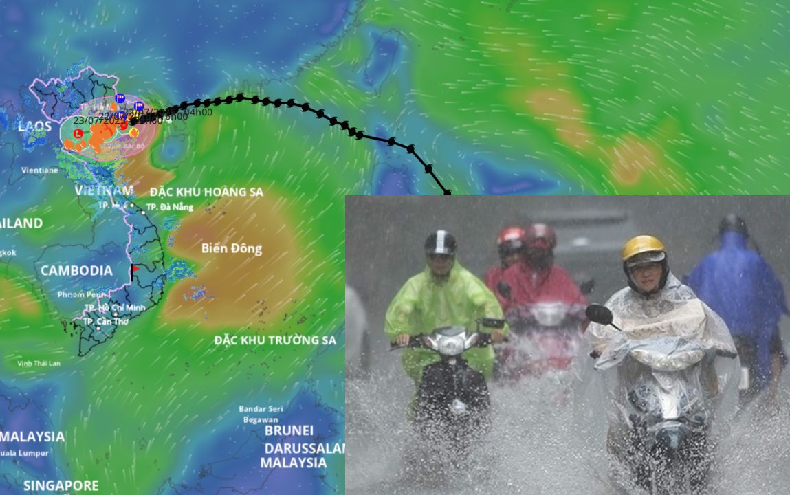 台風3号Wiphaは、7月22日正午から午後頃にハイフォン - タインホアに上陸すると予測されています。情報源:ベトナム自然災害監視システム