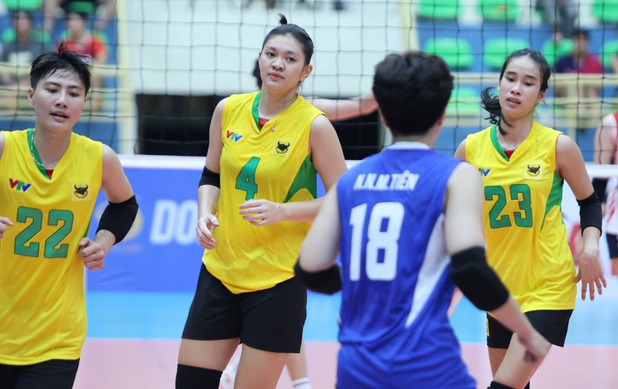 VTV Binh Dien Long An will meet Vietinbank in the quarter-finals of the 2025 National U23 Volleyball Tournament. Photo: VTV BDLA