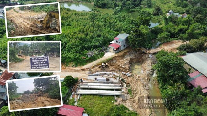 Cầu độc đạo ở Tuyên Quang xây dựng ì ạch, dân vất vả lưu thông