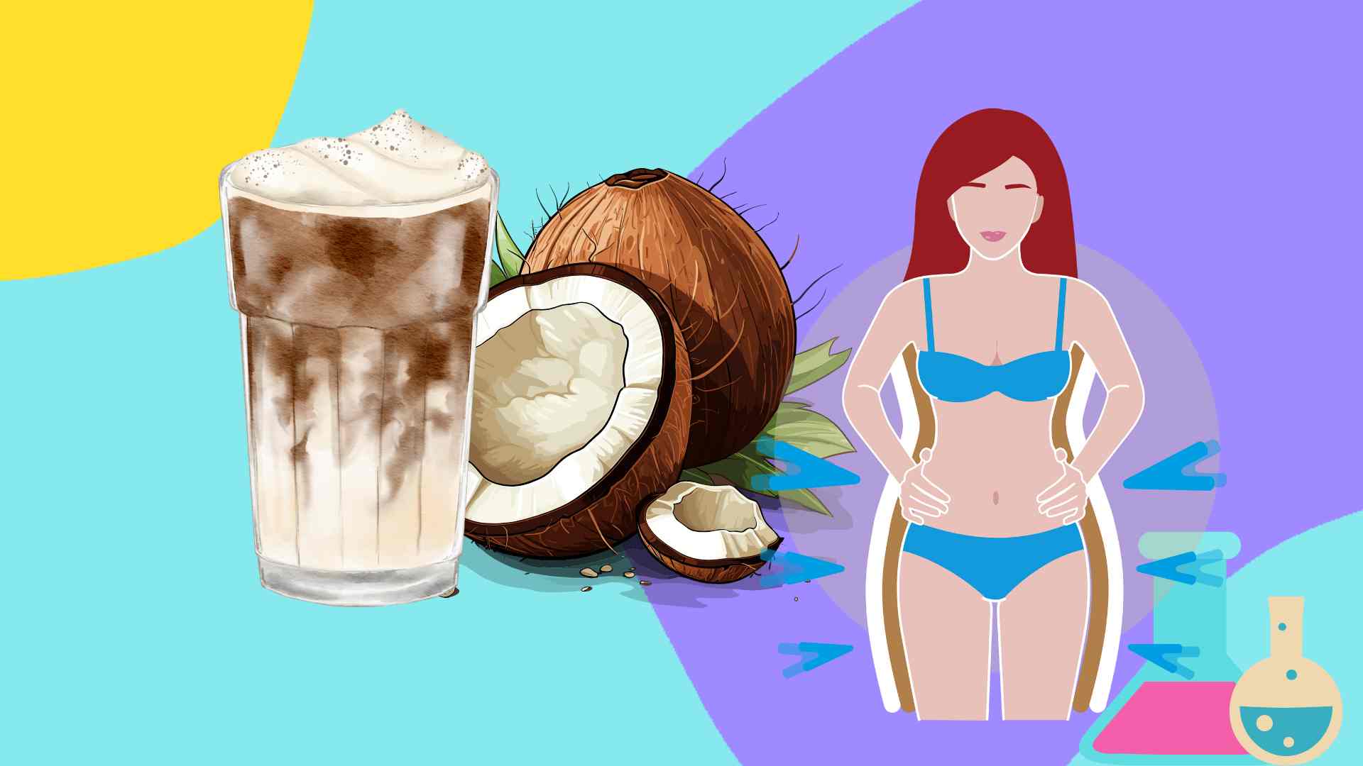 Excitingly fast weight loss tips with coconut milk coffee. Graphic photo: Thai Anh