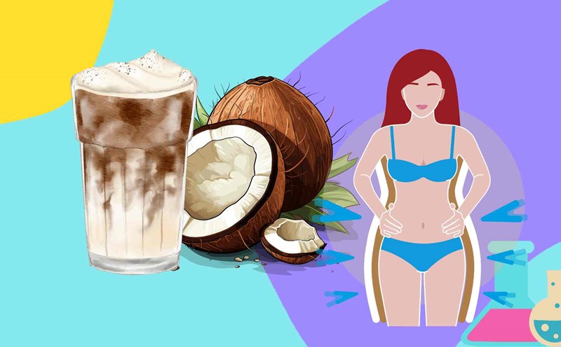 Excitingly fast weight loss tips with coconut milk coffee. Graphic photo: Thai Anh
