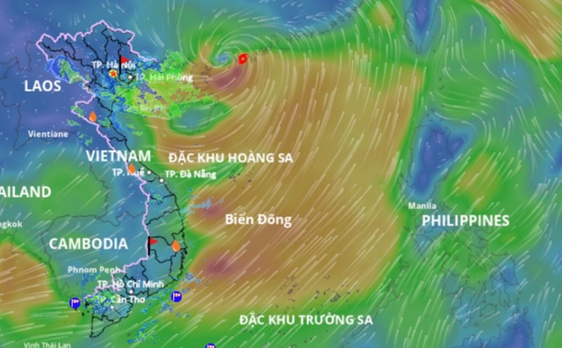 ハノイは、嵐の3番に応答するために、コミューンと病棟の党議会を停止しました。写真：M.H