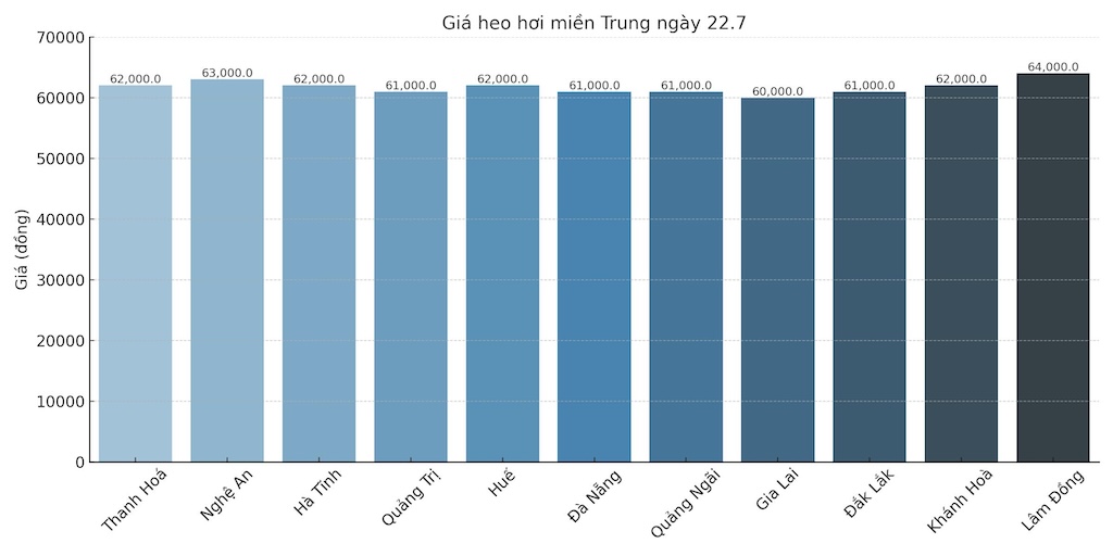 Gia heo hoi ngay 22.7 tai khu vuc mien Trung. Do hoa: Thuy Linh