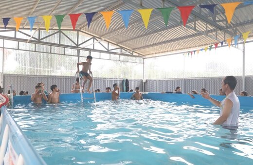 Children in Dak Lak are taught swimming for free to prevent drowning. Photo: Bao Trung