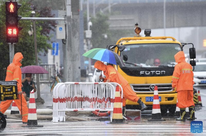 중국의 폭우. 사진: 신화통신