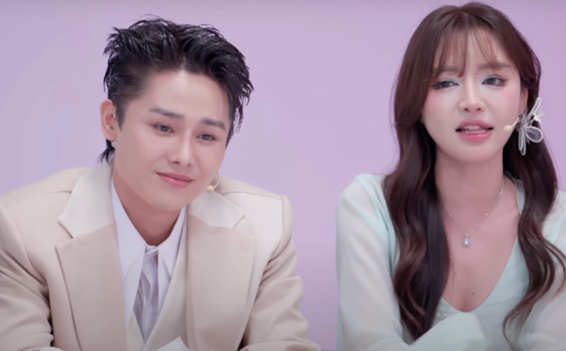 Bich Phuong and Tang Duy Tan in "Em xinh say hi". Photo: VieON