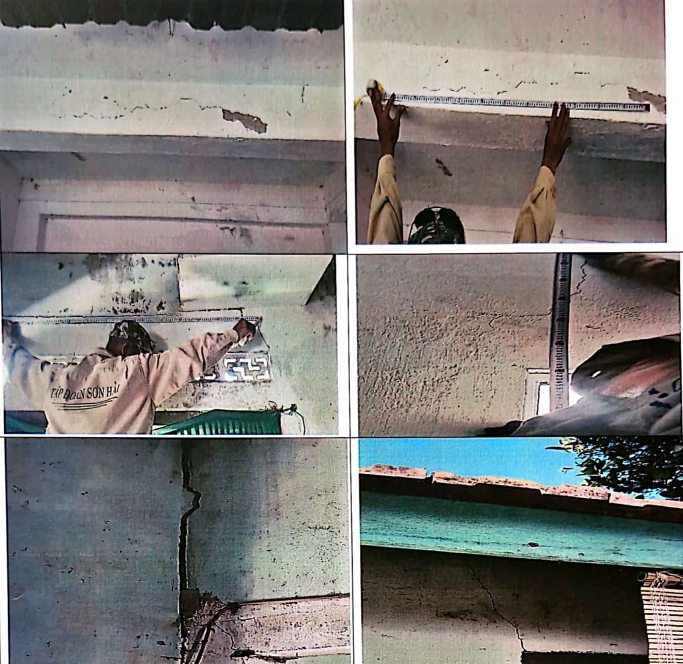 Image taken by Son Hai Group of cracked houses before the construction of the Nha Trang - Cam Lam expressway. Photo: Huu Long