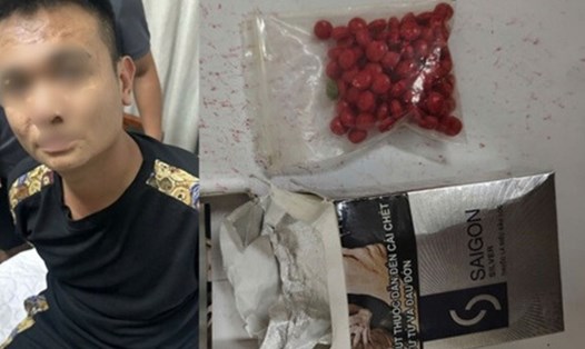 Đối tượng N.V.B bị phát hiện khi mang theo ma tuý đi bán cho khách. Ảnh: CAHN cung cấp