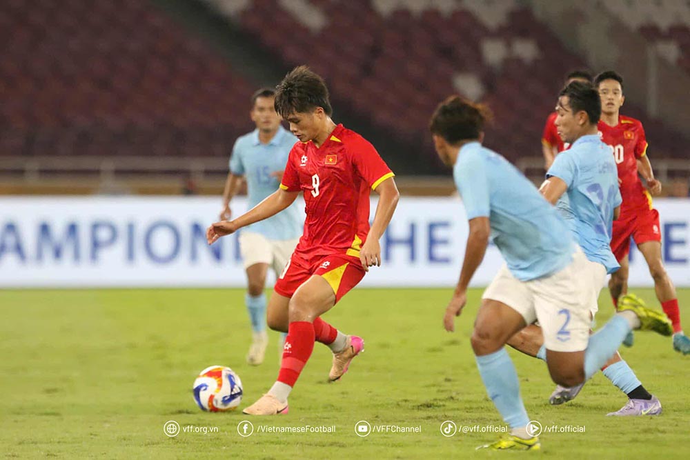 U23 Vietnam enters the semi-finals of the 2025 Southeast Asian U23 tournament as the top team in Group B. Photo: VFF