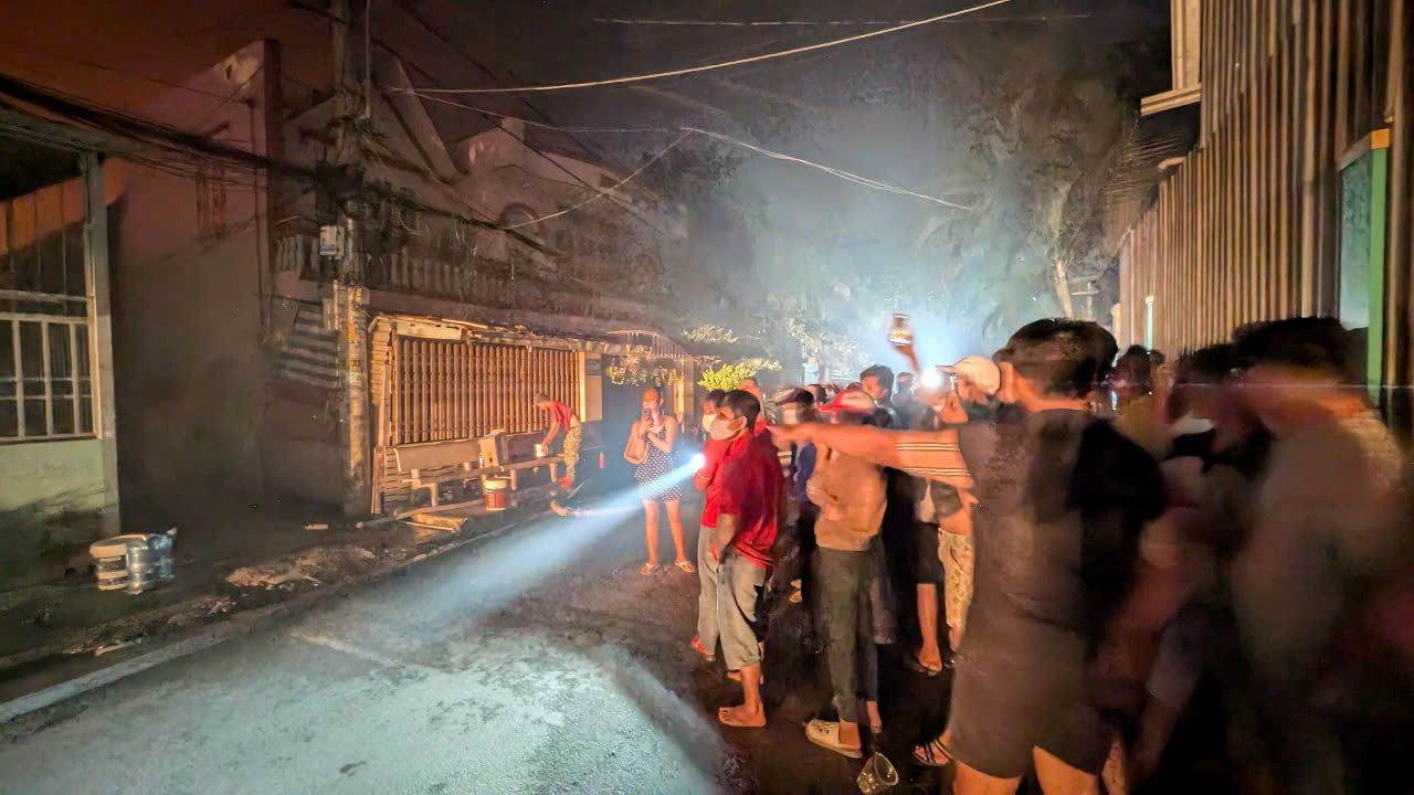 Hien khu vuc nay van dang cup dien. Anh: Anh Tu
