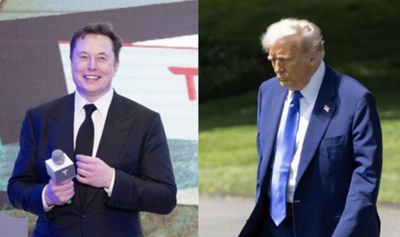 도널드 트럼프 미국 대통령과 기술 거물 일론 머스크. 사진: 신화통신