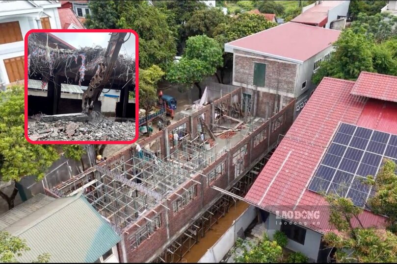 Khoa Niem Resortは、Phu Tho州のThanh Thuy Communeの住宅地にある運河の建設を解体しています。取り外し可能な写真：タン・トゥイ・コミューンの人民委員会.