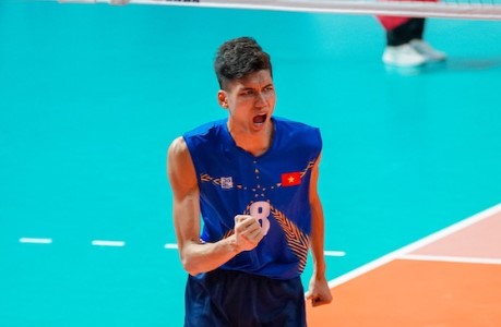 Duy Tuyen은 베트남 남자 배구 대표팀의 핵심 선수 중 한 명입니다. 사진: 베트남 배구