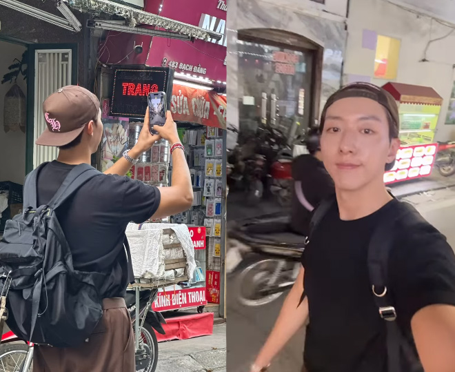 Lee Jung Shin đăng clip quang cảnh phố cổ Hà Nội. Ảnh: Cắt từ clip