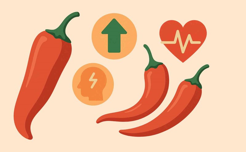 3 surprising health benefits of spicy chili. Graphic photo: Thai Anh