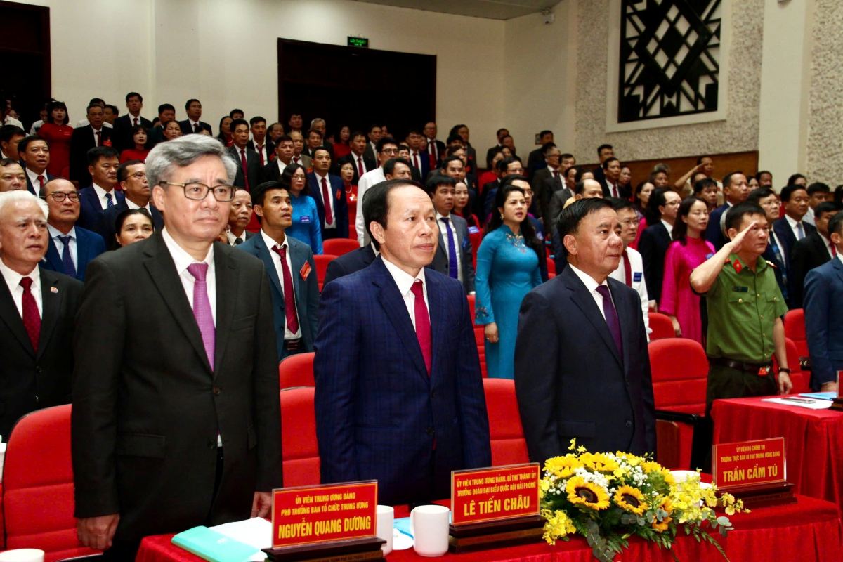 Dong chi Tran Cam Tu, Uy vien Bo Chinh tri, Thuong truc Ban Bi thu du dai hoi. Ảnh: Cong TTDT Hai Phong