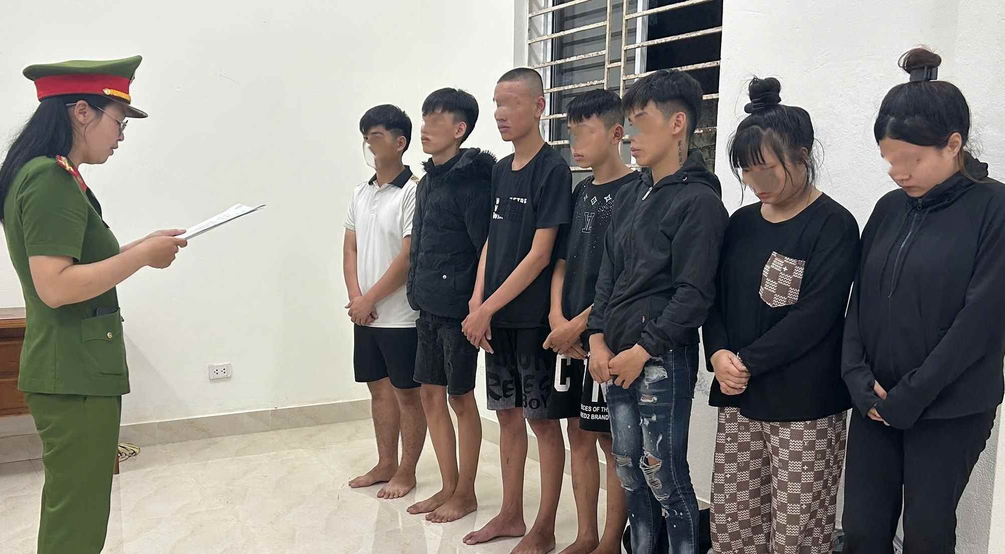 The subjects were prosecuted by Da Nang Police in the case. Photo: Bao Ngoc