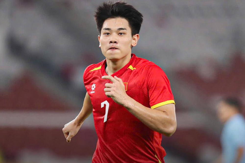 Dinh Bac is the only striker of U23 Vietnam to score in the group stage of the Southeast Asian tournament. Photo: VFF