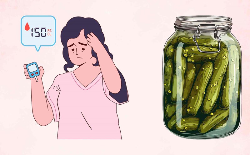 Eating pickled onions can increase blood sugar. Graphic photo: Hoang Loc