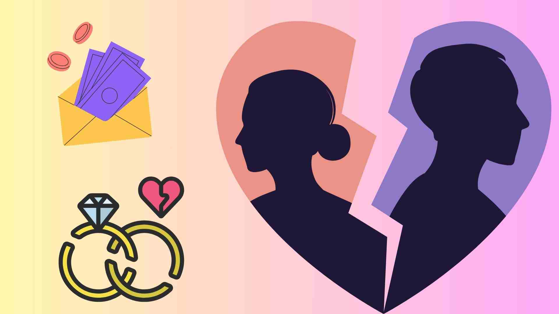 Does the wife have to return the salary she held from her husband after the divorce