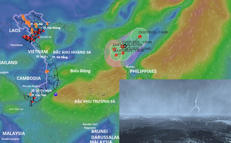 New tropical depression appears in the East Sea right after storm No. 3 Wipha