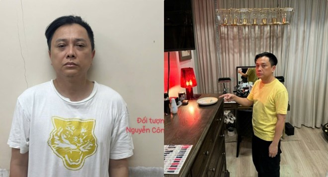 Designer Nguyen Cong Tri was arrested for drug-related crimes. Photo: Provided by the police.
