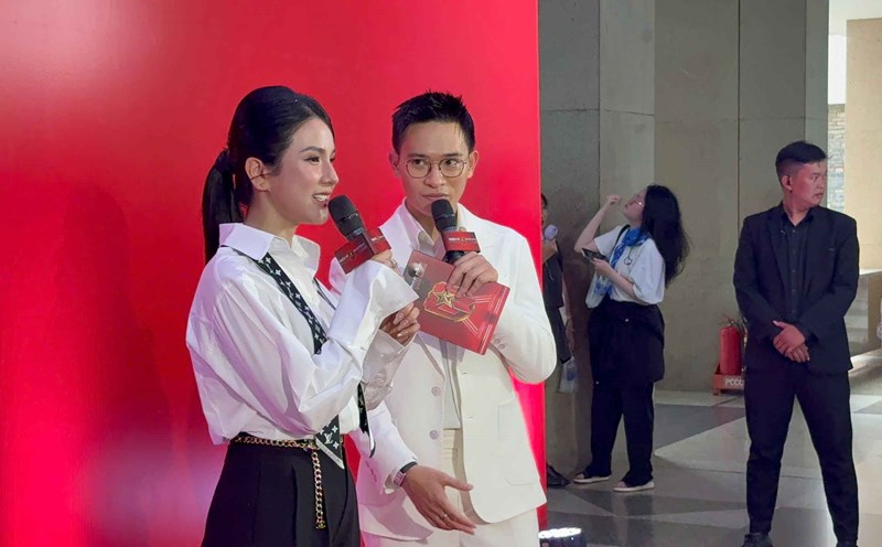 Diep Lam Anh at the Bold Soldier press conference. Photo: DI PY.