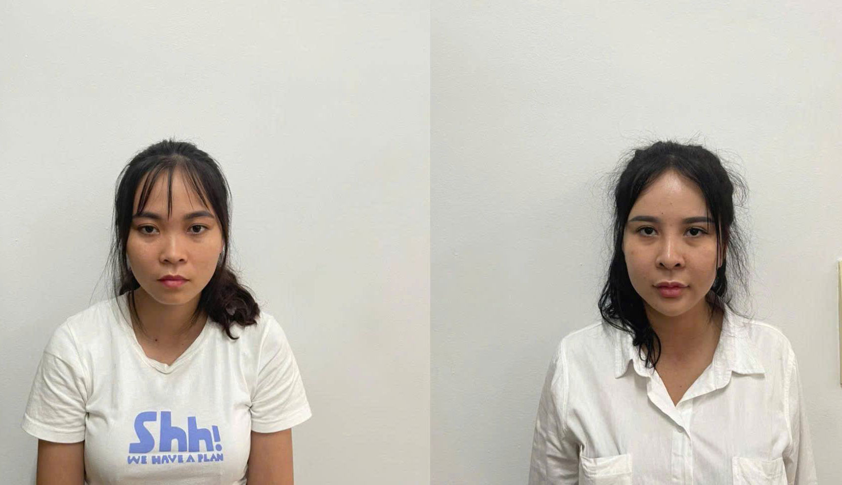 Chân dung hai chị em gái chuyên lừa đảo trên mạng xã hội. Ảnh: CA tỉnh Lào Cai