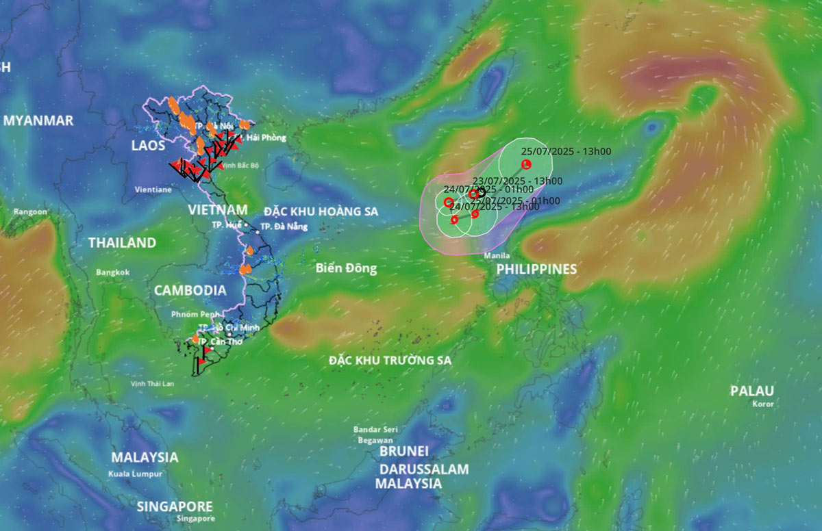 南シナ海で新たな熱帯低気圧が発生。写真:ベトナム自然災害監視システム