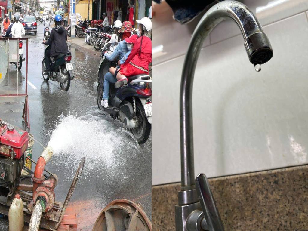 Nhiều nơi ở TPHCM bị cúp nước ngày 24.7. Ảnh: Huyền Trân