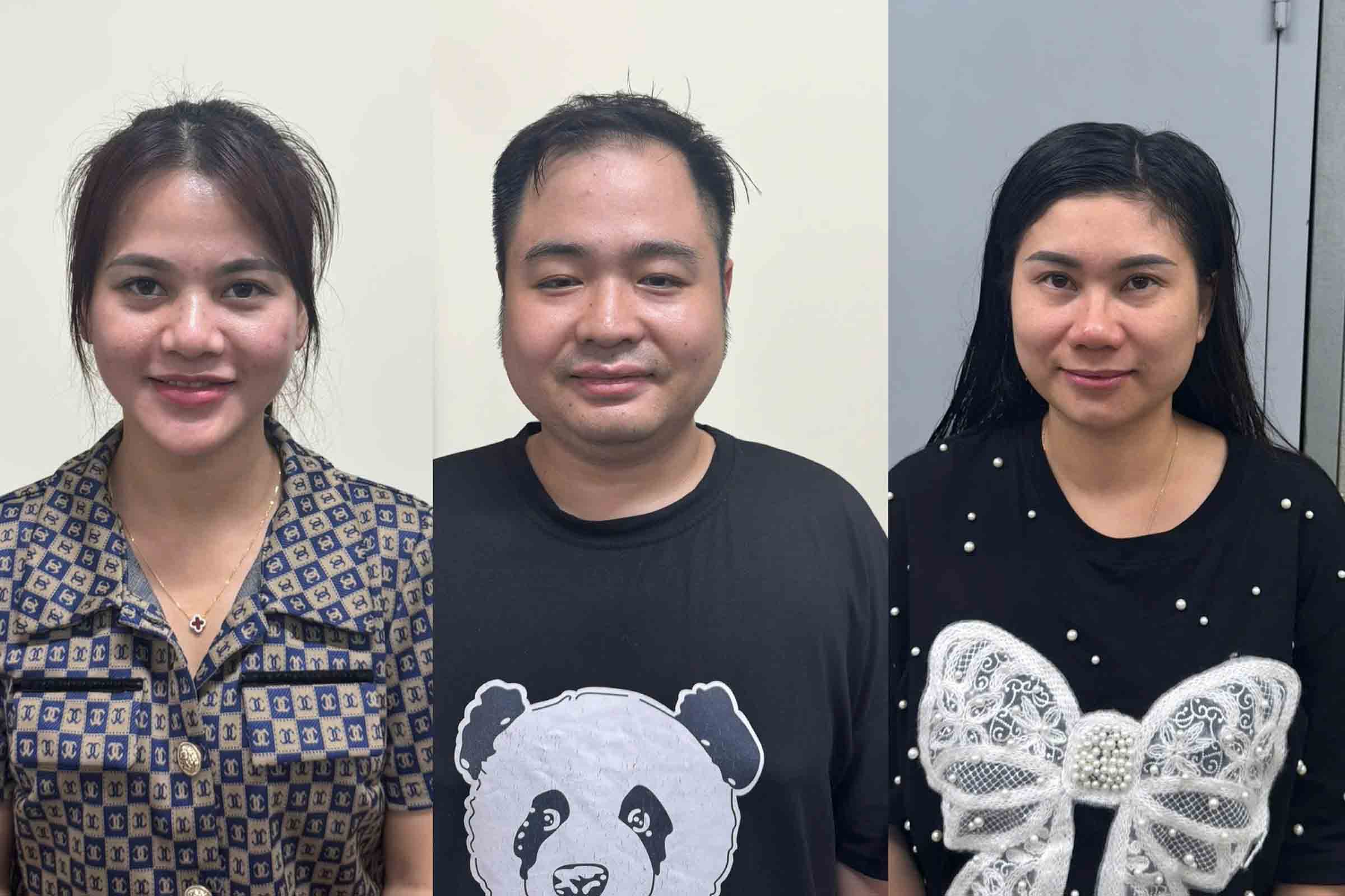 Các đối tượng cầm đầu đường dây mua bán thuốc lá điện tử bị Công an bắt giữ. Ảnh: Công an Hà Nội 