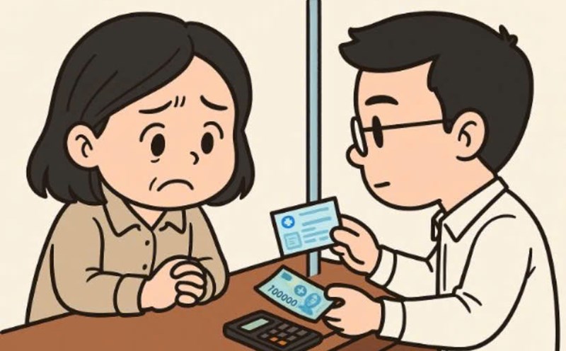 Reflecting that the health insurance contribution rate is too high compared to people's income. Graphics: Huong Giang