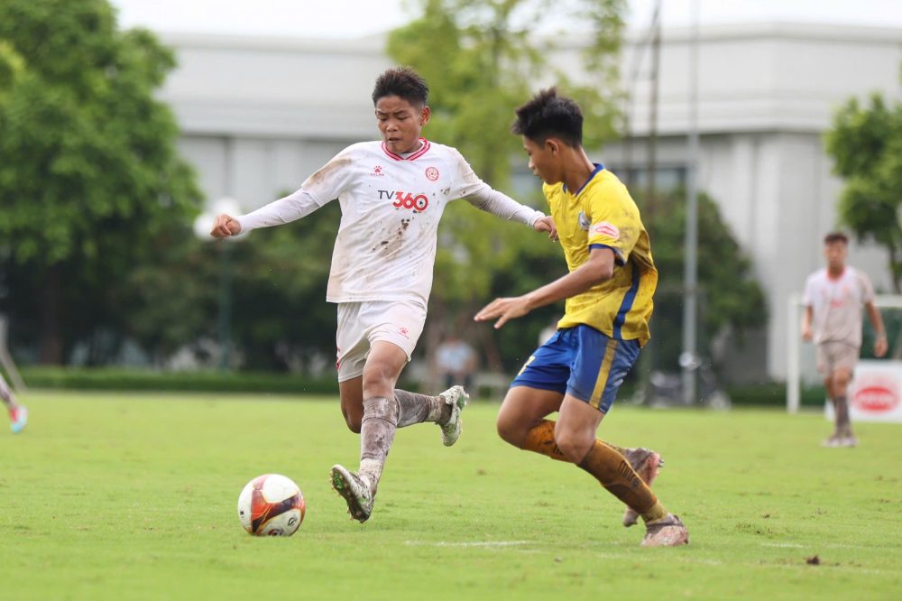 The Cong Viettel I unexpectedly lost heavily to Dong Thap in the 2025 National U15 tournament. Photo: VFF