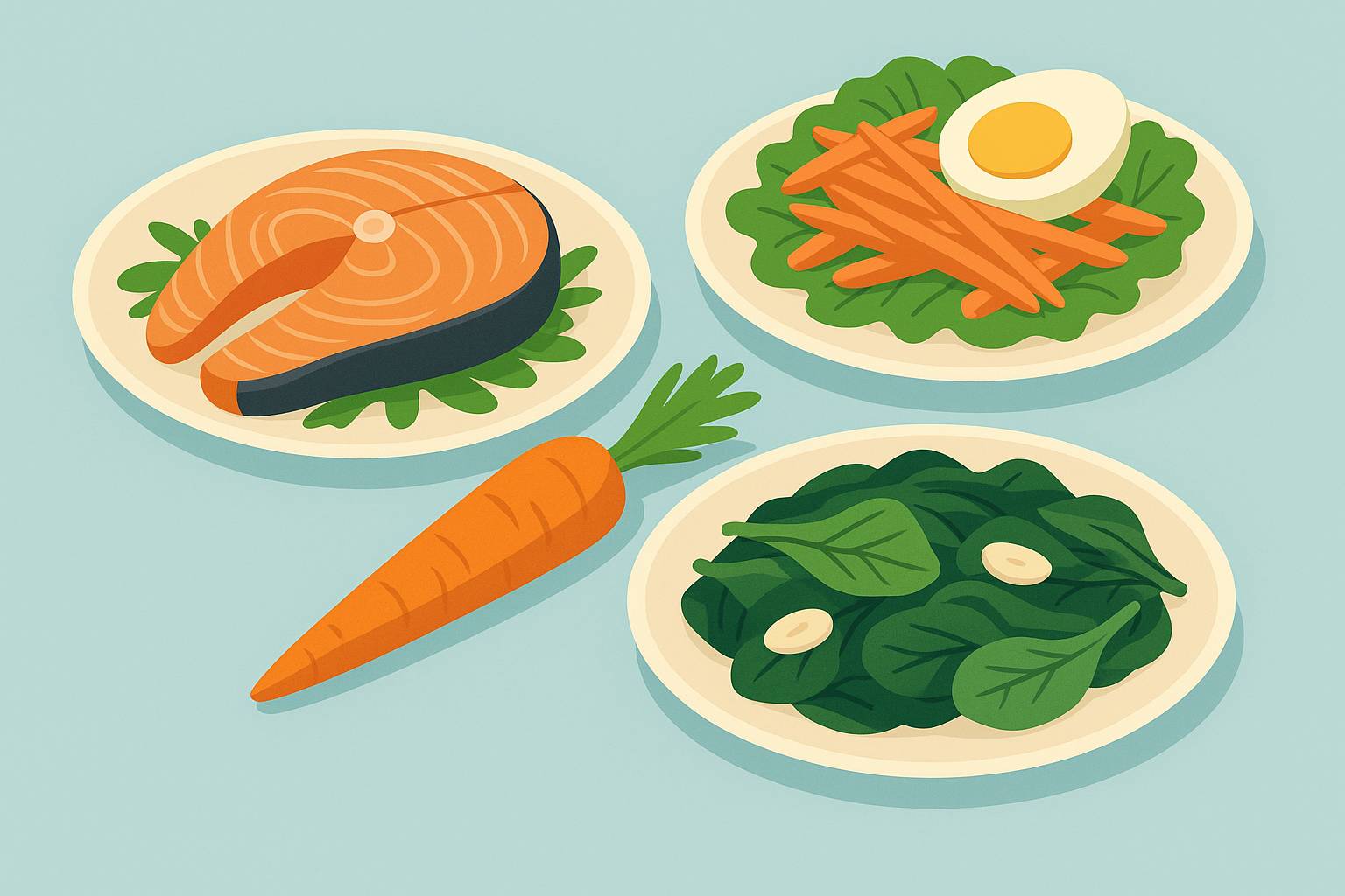 目を明るく健康にする3つの料理。写真:タイ・アイン