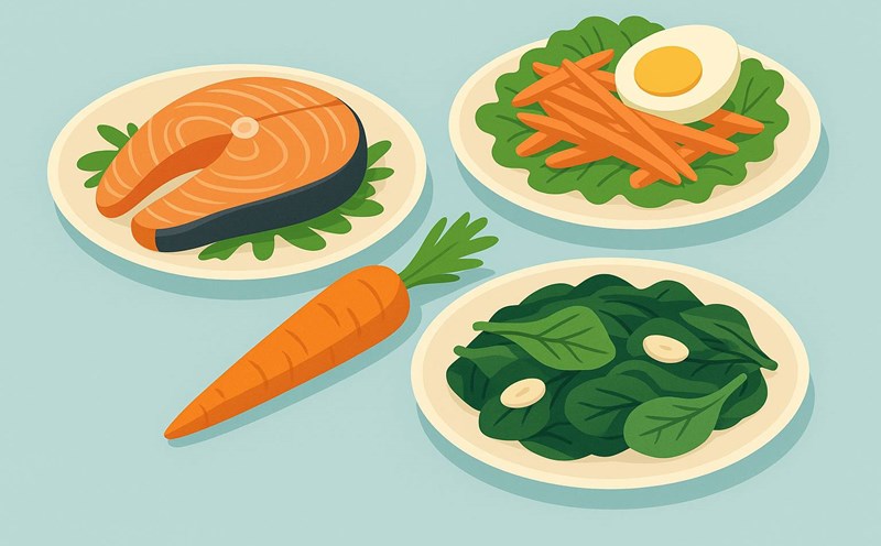 3 dishes to help brighten eyes. Graphic photo: Thai Anh