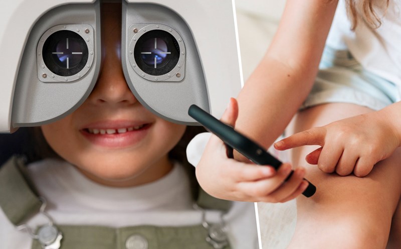 Using electronic devices to lure children, unpredictable dangers to children's eyes