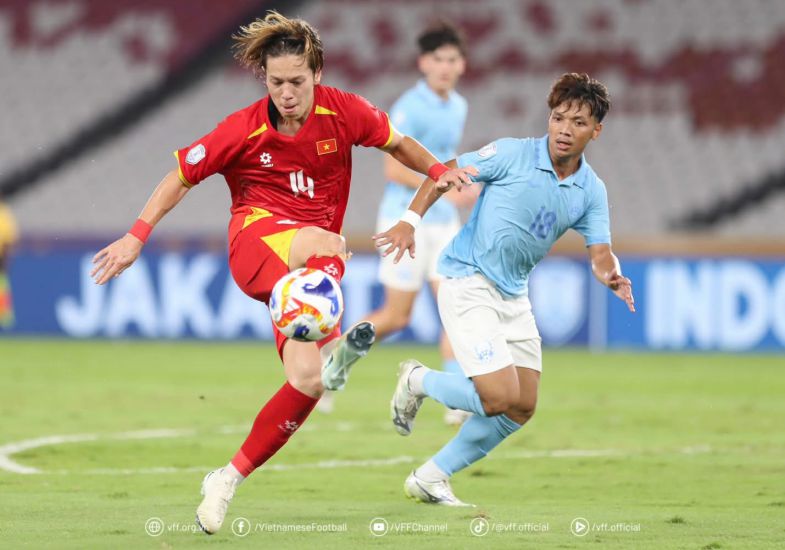U-23ベトナム代表、2025年U-23東南アジア選手権のグループステージでのU-23カンボジア代表戦。写真:VFF