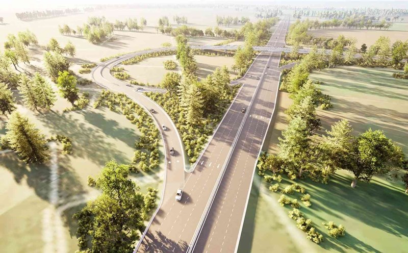 Perspective of the Ho Chi Minh City - Moc Bai Expressway when completed. Photo: Ho Chi Minh City Traffic Department