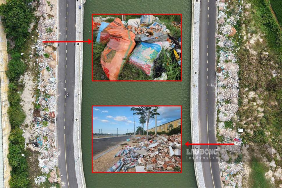 Gia Lai省人民委員会の委員長は、8月15日までにDinh川沿いの道路を包囲する廃棄物の状況を完全に処理するよう要求しました。写真:ホアイ・フオン