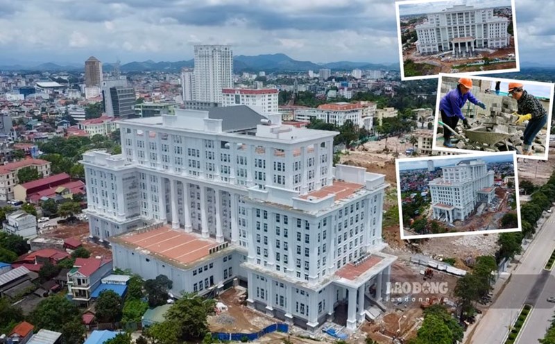 The appearance of the hundred-billion-dong headquarters in the largest ward in Thai Nguyen. Photo: Nguyen Hoan.