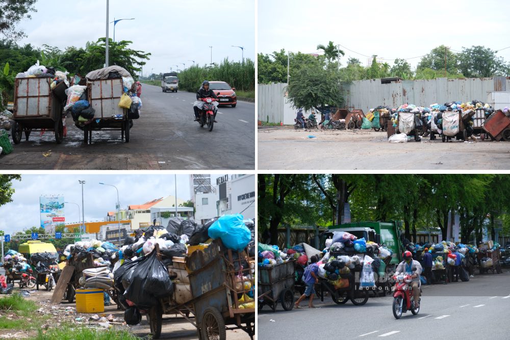 Cac diem tap ket rac tam tren dia ban TP Can Tho. Anh: Phong Linh.